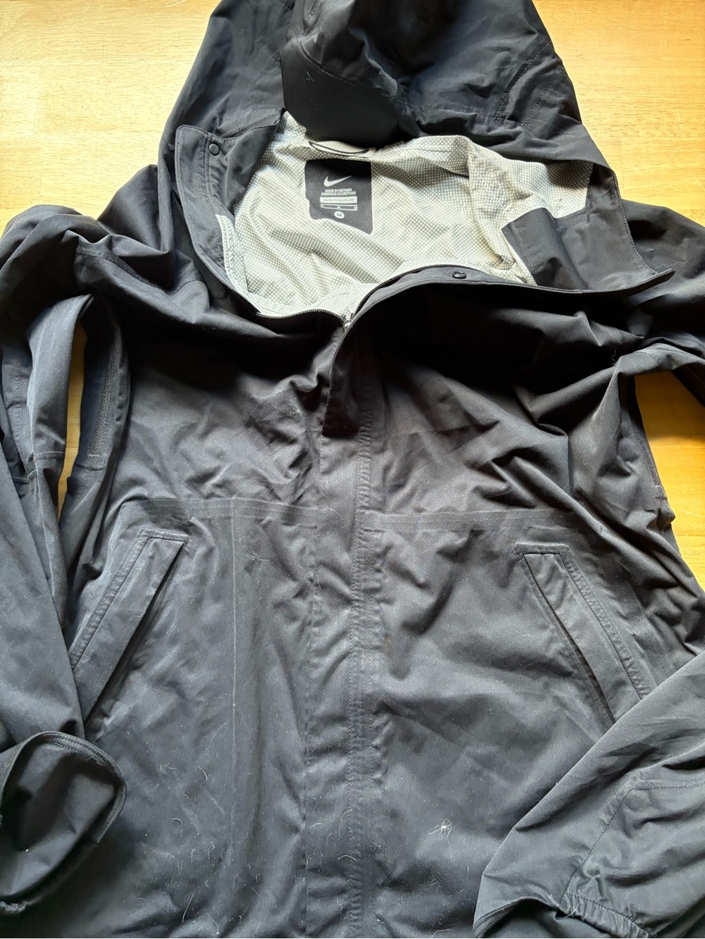 Nike Men’s Black Hooded Bomber Jacket